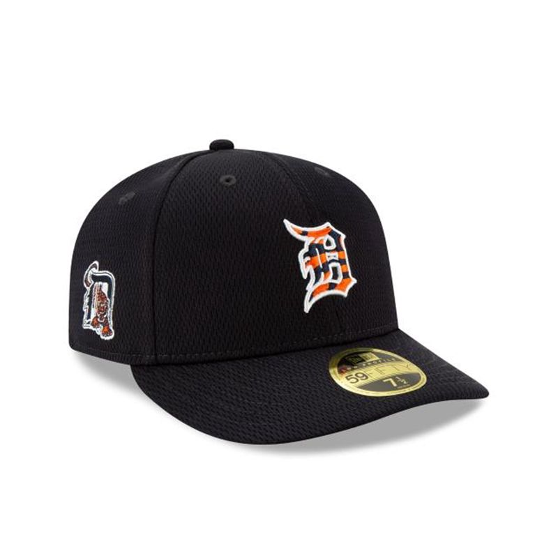 MLB Detroit Tigers Batting Practice Low Profile 59Fifty Fitted (HWW0357) - Blue New Era Caps